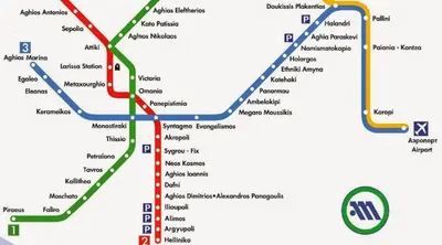 a map of the miami metro line at The New Studio Suite Near Akropolis in Athens