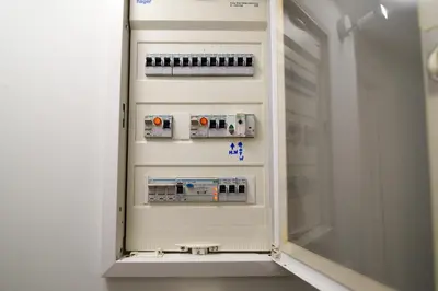 a machine with various electrical equipment in a room at A Diamond of 140 m2 in Platonas Ancient Athens in Athens