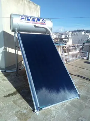a sign sitting on top of a balcony at Comfortable inexpensive apartmets near metro in Athens