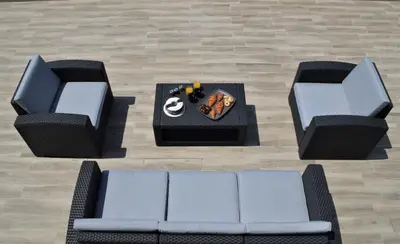 a living room with two chairs and a coffee table at Athens Riviera Loft in Athens