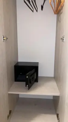 a microwave oven sitting on a shelf in a room at Athens central apartment in Athens