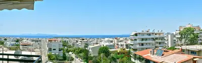 a view of a city with buildings at Rhea - Glyfada Sea View apartment in Athens