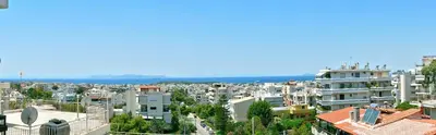 a view of a city with buildings at Rhea - Glyfada Sea View apartment in Athens