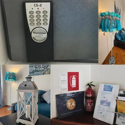 a picture of a remote control on top of a table at Apartment near sea Elpida's Edem in Athens