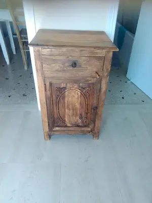 a wooden table sitting on top of a floor at Mia's Atelier, Balcony to Acropolis in Athens