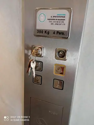 a parking meter with a bunch of keys on it at Sunny Studio in Koropíon
