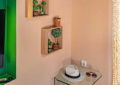 a hat sitting on a glass table in a room at Cool Style Private Apartments in Athens