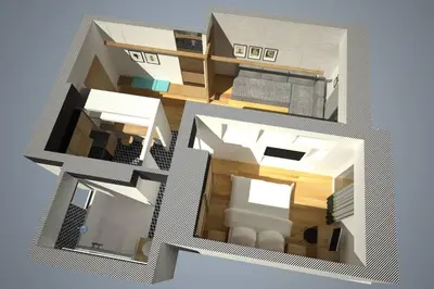 a rendering of a small apartment building at Superior Central Apt|3min to Metro|AC|Netflix|iMac in Athens