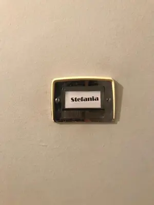 a metal object with the word sigenna on it at Stefanias sunny Acropolis Studio on Drakou pedestrian in Athens