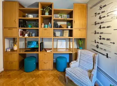an office with a desk and a chair at COCO-MAT Athens Jumelle in Athens