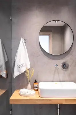 a bathroom with a sink and a mirror at PAME House in Athens