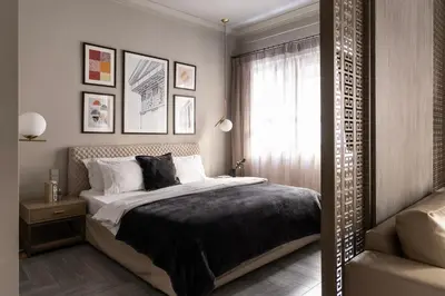 a bedroom with a large bed and a window at Oniro City in Athens