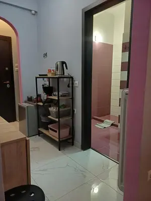 a bathroom with a shower and a toilet and a sink at Tonias house in Athens in Athens