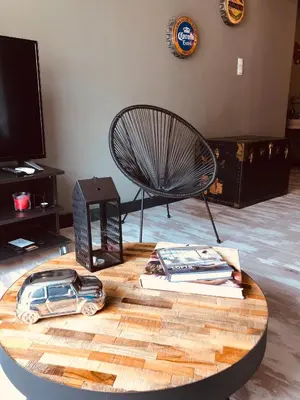 a coffee table with a car on top of it at Home Plus Psirri Apartment in Athens