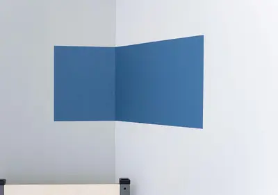 a wall with blue paint on it at Snooze H in Athens