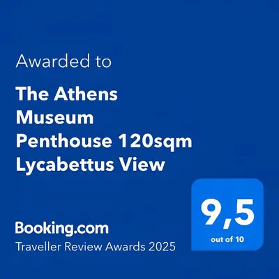 a screenshot of the athens museum penthouse view at The Athens Museum Penthouse 120sqm Lycabettus View in Athens