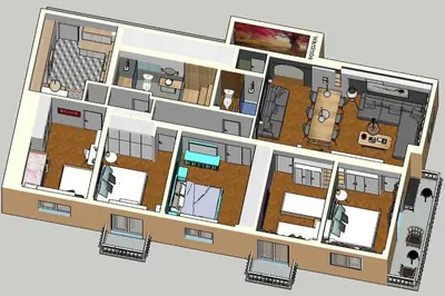 a floor plan of a house with at Victoria 5star / 5BR BigApt / Sauna / 2min to metro in Athens