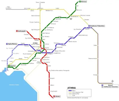 a map of the melbourne metro system at Koukaki-comfy with a balcony apt. in Athens