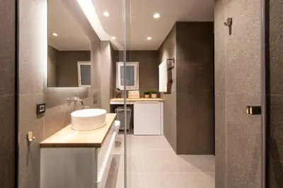 a bathroom with a sink and a mirror at Downtown Syntagma apartment 3 in Athens
