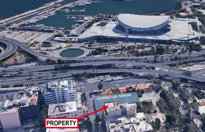 an aerial view of a city with a freeway at METROPOLITAN MACVIEW Διαμέρισμα in Piraeus