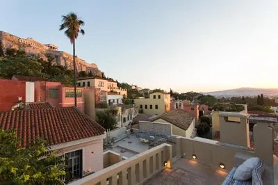 a view from the roof of a house at Plaka360 Apartments in Athens