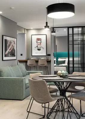 a living room with a couch and a table at Evripidou Suites in Athens