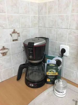 a coffee maker sitting on top of a counter at The House of Electra in Athens