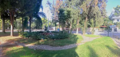 a park with trees and a path in the grass at A1 Elegant Vouliagmeni apt in a Unique Spot in Athens