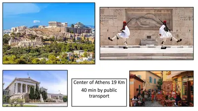 a collage of pictures of a man doing a jump at Boutique77 Luxury Apartment in Athens