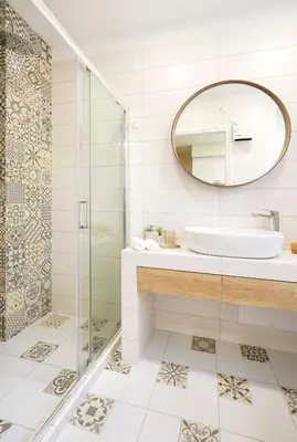 a bathroom with a sink and a mirror at 1 BR Apt In Petralona 15 Minutes From Acropolis in Athens