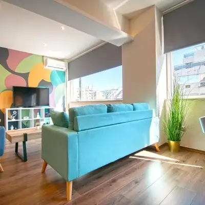 Abstract Flat With Urban View
