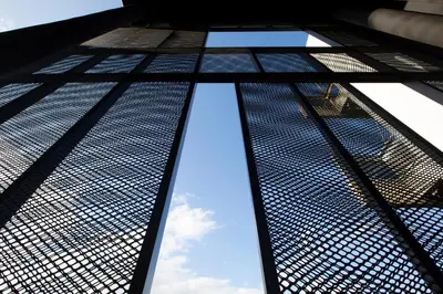 a view from the bottom of a tall building at Thisean Modern Suites By Athens Stay in Athens