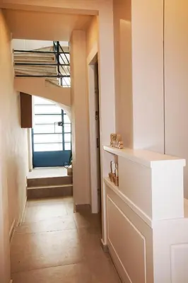 a hallway with a staircase leading to a room at Bentzi...Boutique Apartment in Pangrati, Superior Suite (2) for 4 guests in Athens