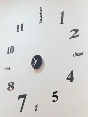 a clock on a wall with numbers on it at WHITE HOUSE 30 steps from the Metro station in Athens