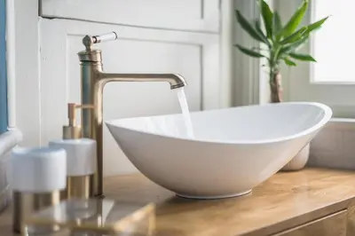 a sink with a faucet on top of a counter at Moon And Stars Athens in Athens