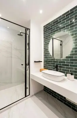 a bathroom with a shower and a sink and a mirror at Athens' Best Location- Unique Magnificent Studio in Athens
