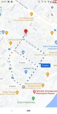 a map of the city of berlin with at Freatida apartment in Piraeus