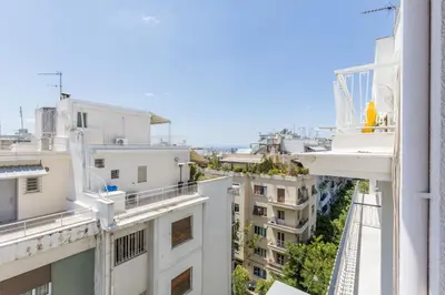 a view from the balcony of a building at Filoxenia MG Kolonaki Athens in Athens