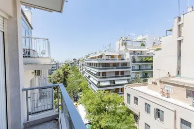 a view from the balcony of a building at Filoxenia MG Kolonaki Athens in Athens