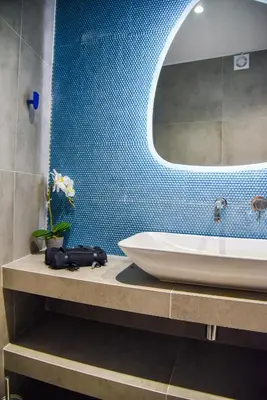 a bathroom with a sink and a mirror at CentraL44 LoL RooM-Ermou Street in Athens