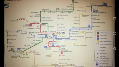 a map of the los angeles subway at Asklipiou New Smart Mondern Central Studio in Athens