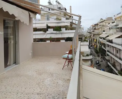a view from the balcony of a building at Experience the sweetest nest at Marina Zea in Piraeus
