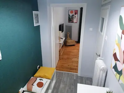 a room with a hallway with a room with at Boho Studio / Hilton Area-Μέγαρο Μουσικής / Athens in Athens
