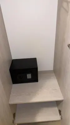 a speaker sitting on a shelf in a room at Dina apartment in Athens