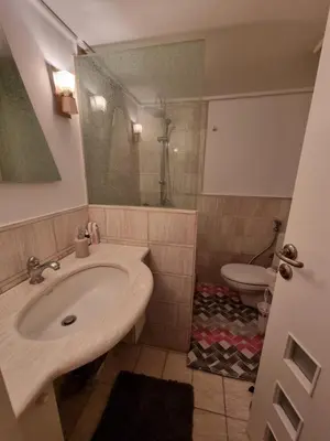 a bathroom with a sink and a toilet at Arman Group in Athens