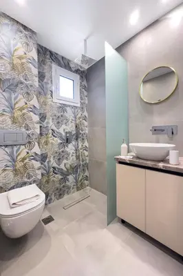 a bathroom with a white toilet and a sink at Stylish Living - Iro in Athens