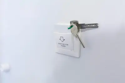 a set of keys hanging on a wall at Athens City Themis 12 in Athens
