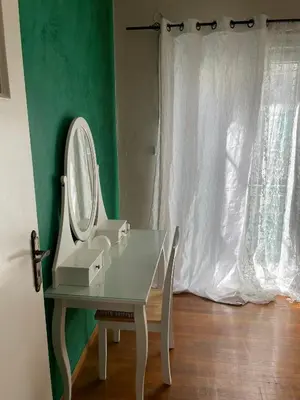 a dressing table with a mirror on top of it at Home Sweet Home - 2 bedroom apartment in Athens