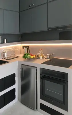a kitchen with a sink and a stove top oven at Susanna Apartments - Your Oasis in Athens Ano Petralona in Athens