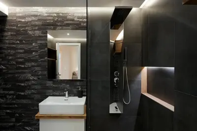 a bathroom with a sink and a mirror at Central & Comfy apartment 2mins walking from metro in Athens